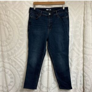 Old Navy Extra High Rise Rockstar Super Skinny Jeans Medium Blue Size 16 Petite